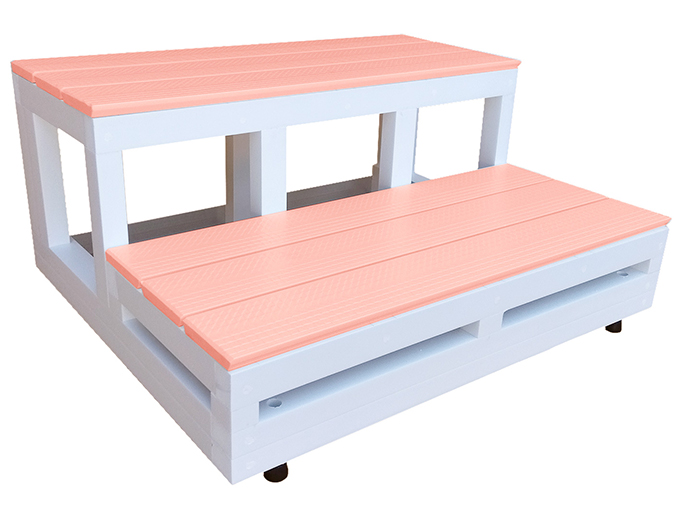 バリアフリー踏台 2段 / ピンク